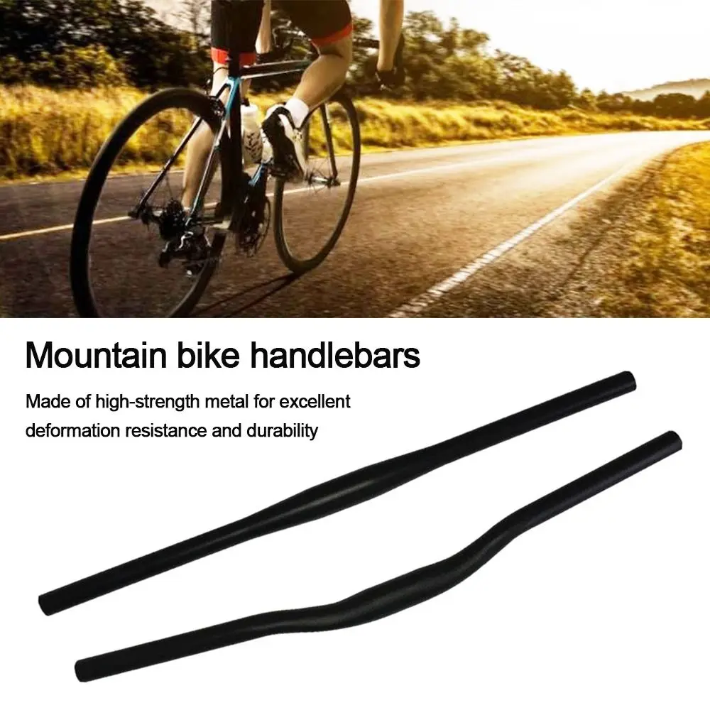 

1Pcs New Ultralight Mountain Road Bike Handlebar Aluminum Alloy Iron Straight Bent Bicycle Bar 31.8x625mm Black MTB Handlebar