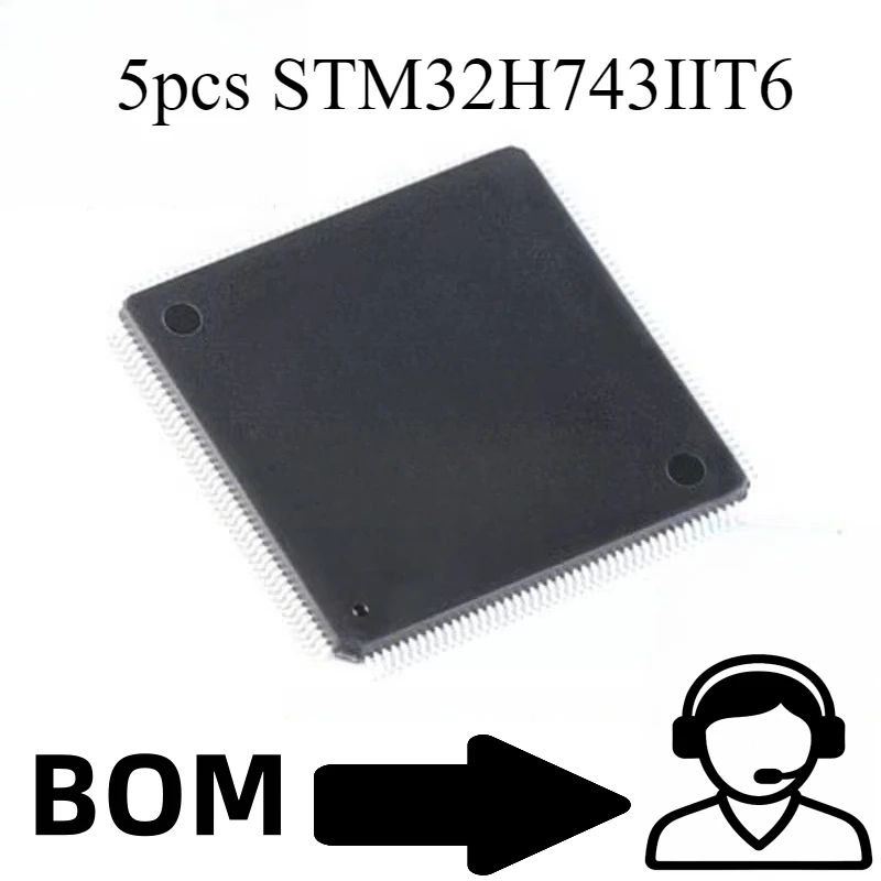 

5pcs STM32H743IIT6 Original Genuine SMD LQFP-176 32-bit Microcontroller MCU Single-Chip Microcomputer