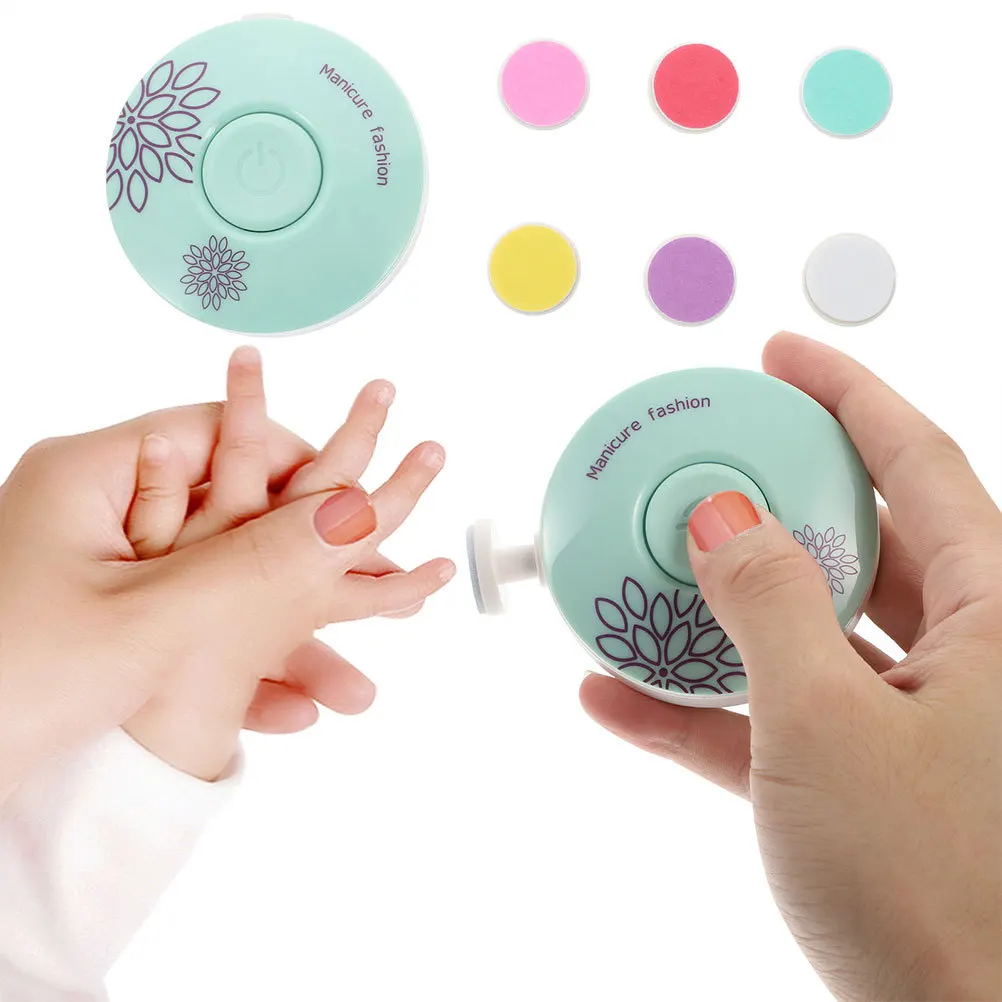 

1 комплект, детский триммер для ногтей, электрические шлифовальные головки, детская пилочка для ногтей, безопасный прочный маникюрный набор, детский набор для педикюра, набор маникюрных инструментов