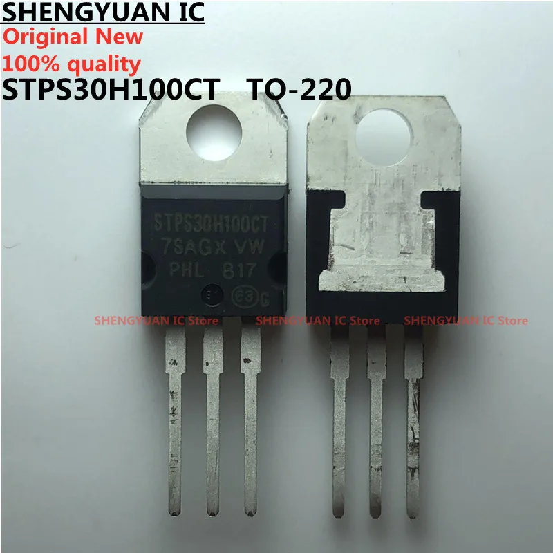 10pcs/lot STPS30H100CT  TO-220 STPS30H100 100V 30A HIGH VOLTAGE POWER SCHOTTKY RECTIFIER 100% new imported original 100% quality