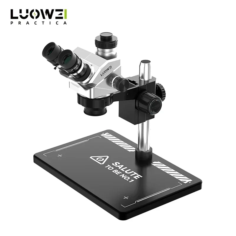 

LUOWEI TR01-B3TV Trinocular Stereo Microscope 7-50X Microscope HD Continuous Zoom Microscope Flying Line Mobile Phone PCB Repair