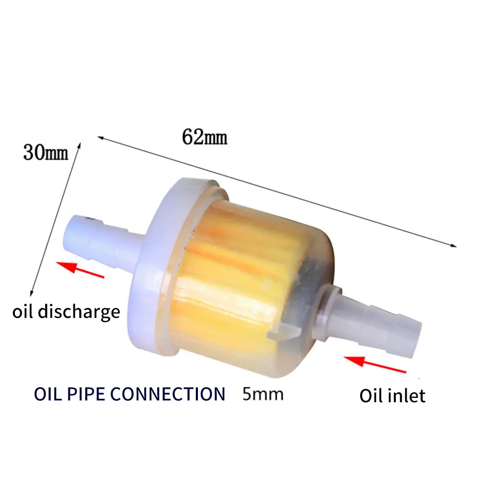 Motorcycle Fuel Petrol Inline Hose Pipe with Clip Universal for 2 Stroke Mini Dirt Bike Quad Gas Gasoline Liquid Oil Filter Pipe