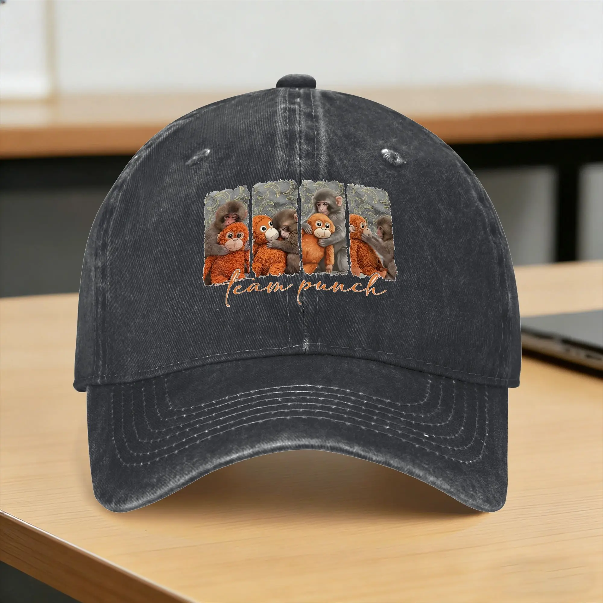 Team Punch Monkey Casual Baseball Cap For Unisex-Teens Summer  Outdoor Gym Trucker Hat Fashion Breathable Snapback Cap
