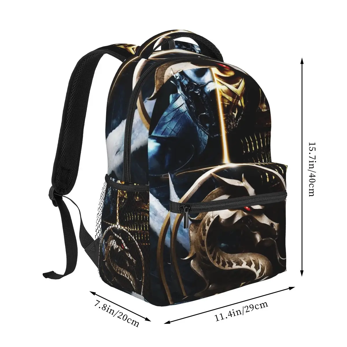 MK Movie 2021 (Scorpion And Sub Zero) Backpacks Boys Girls Bookbag Children School Bags Cartoon Laptop Rucksack Shoulder Bag