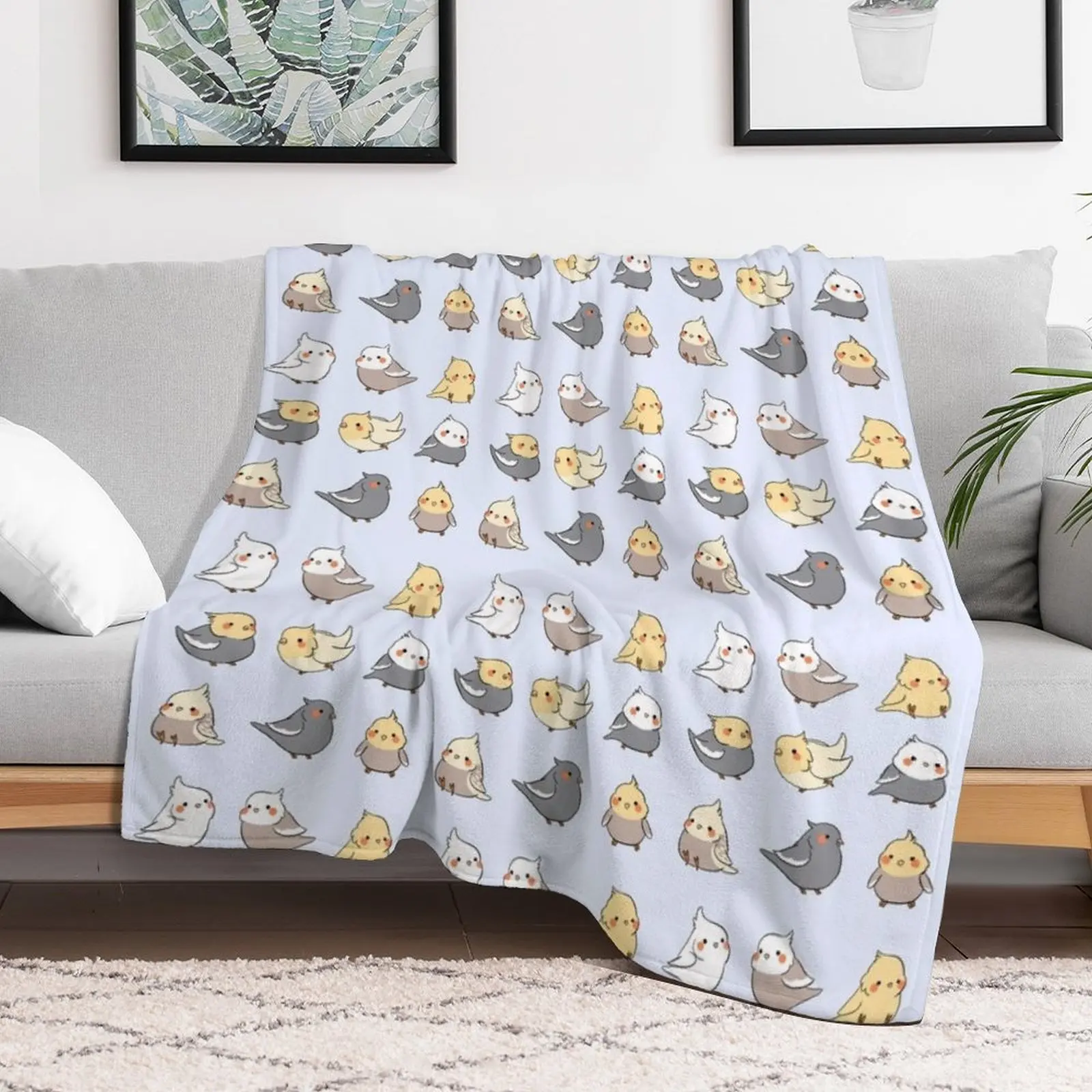 Cockatiels cute pack Throw Blanket manga Plaid Blankets