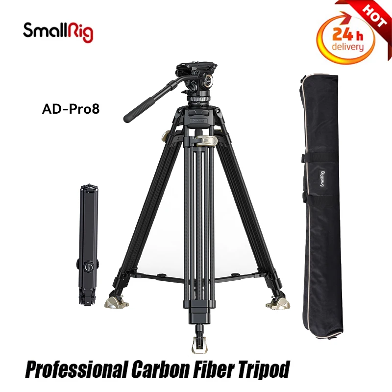 

SmallRig AD-Pro8 1.96m Carbon Fiber Tripod with dynamic balance Ball Head For Nikon Canon Sony DSLR Camera Tripod Stand 4465