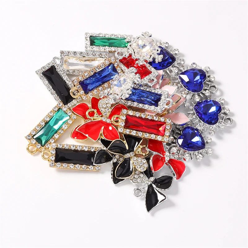 

Duarte 10Pcs/Lot Cute Crystal Metal Butterfly Heart Charms Pendants for Making Necklaces Earrings DIY Crafts Jewelry Accessories