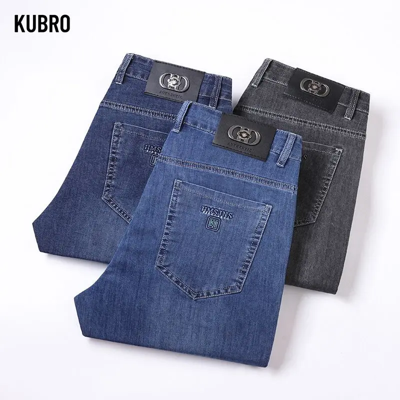 

Classic Style Men's Dark Grey Slim-fit Stretch Jeans New Cotton Regular Fit Denim Trousers Male Brand Pants Jeans for Man Autumn