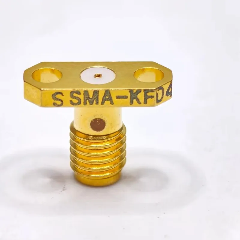 Factory Direct SSMA-KFD40 High Frequency Coaxial Socket 4 Hole Panel Mount Connector For Microwave Test Equipment