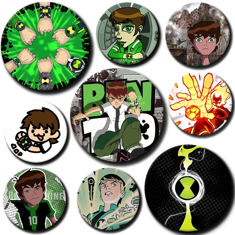 Omnitrix Ben Tennyson Ultimate Alien Brooch Badge Anime Ben10 Omniverse Soft Button Pin Bag Accessories Deocr Fans Collect Gifts