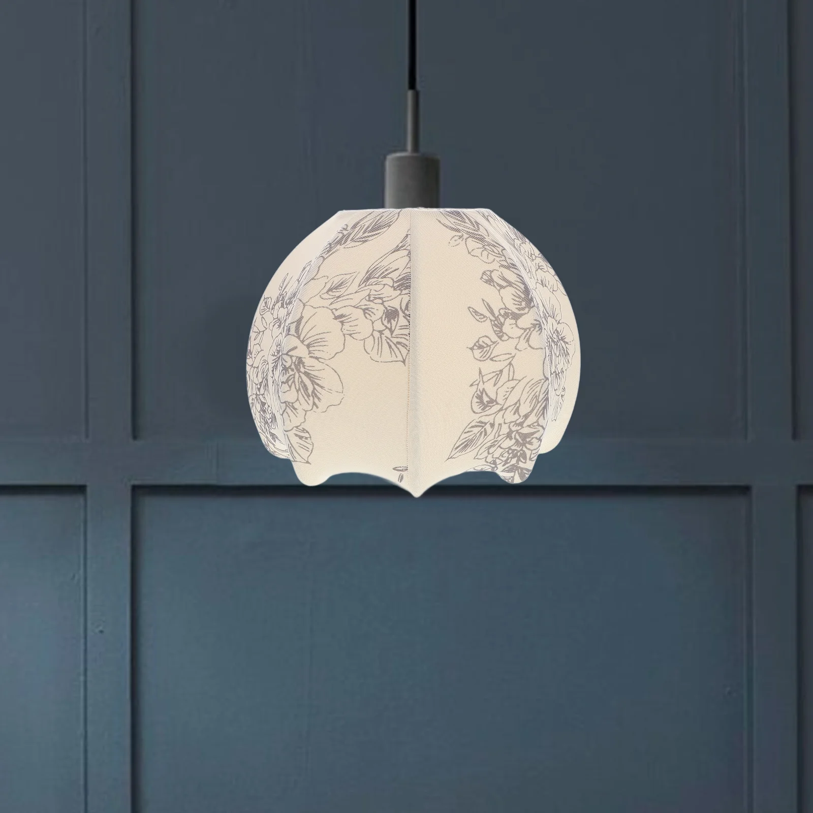 

Mushroom Lampshade Cloth Floral Style Soft Light Cover for Bedside Lamp Living Room Ceiling Wall Sconce