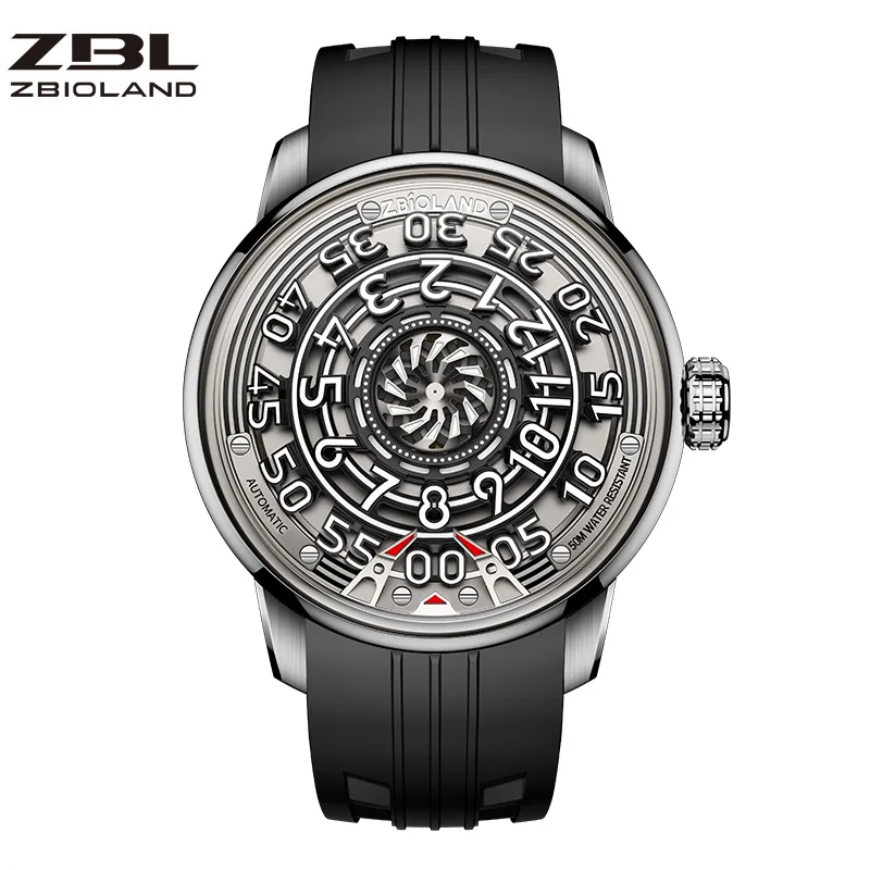 ZBL1002 Wheel of Fortune Concept Mechanical Watch Men's Waterproof Trend Fashion Watch