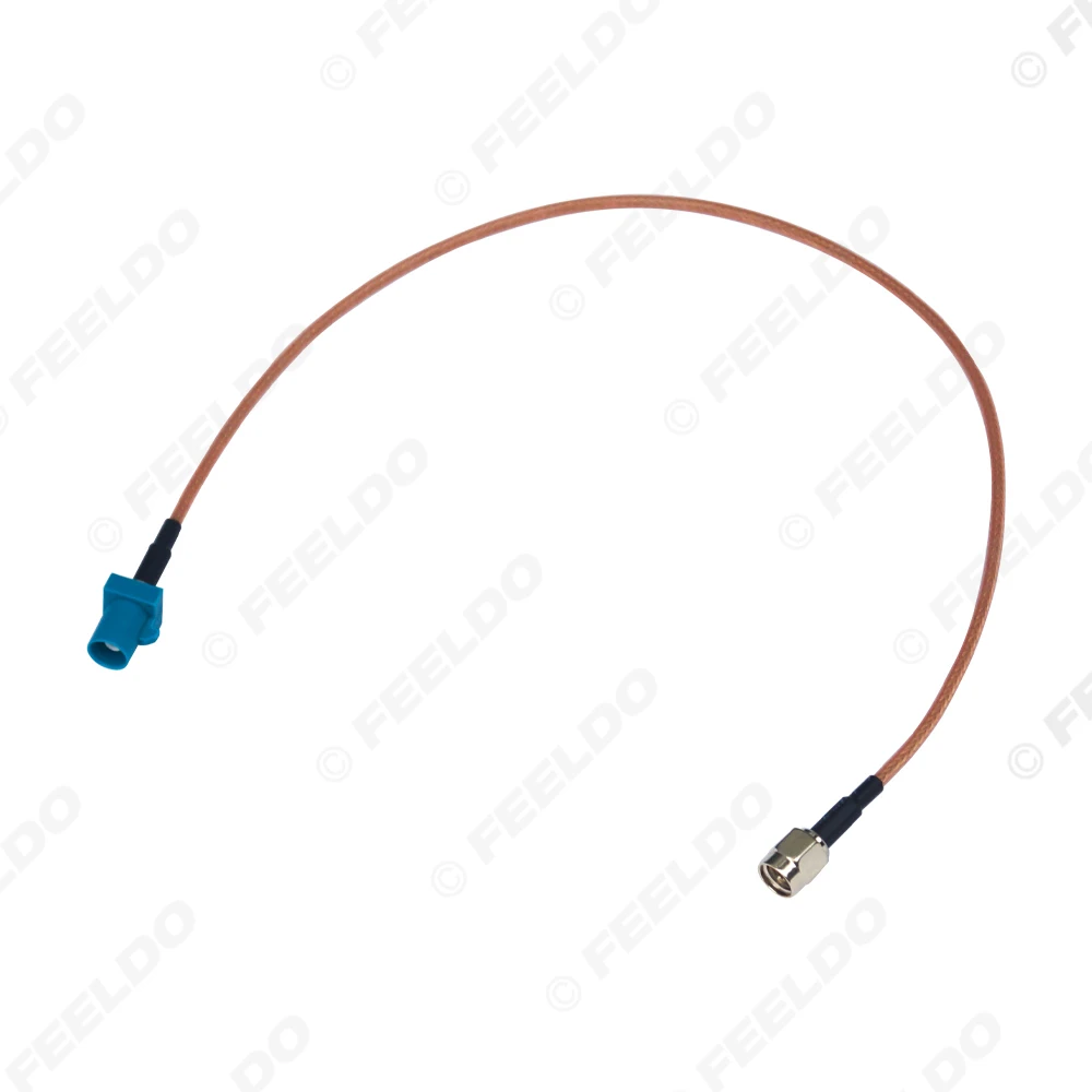 FEELDO Azul FAKRA Tipo Z Plugue Macho Para SMA Macho Para Adaptador de Antena GPS Cabo Pigtail Usando Coaxial RG316
