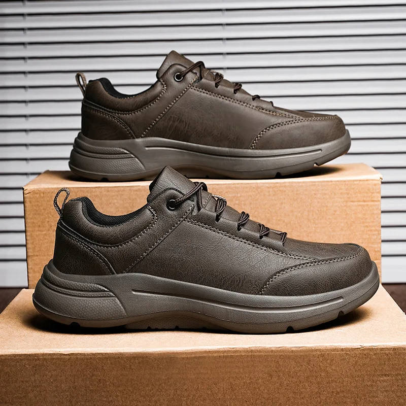 

Waterproof Men's Chunky Sneakers Autumn and Winter Casual Shoes For Men Lace Up Lightweight and Soft Sport Walking Shoes2026