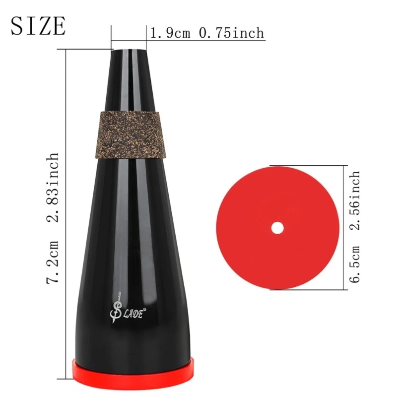 Trumpet Mute Portable Trumpet Cornet Horn Practice Cup Mute Silencers Practice Trumpet Straight Mute for Trumpet Playing