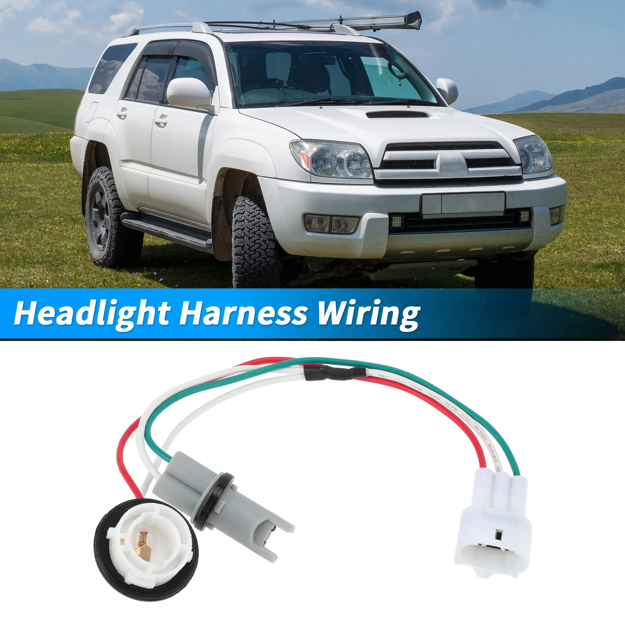 

UXCELL Headlight Bulb Socket Wiring Harness for Toyota 4Runner 2005-2009 No.8112535440