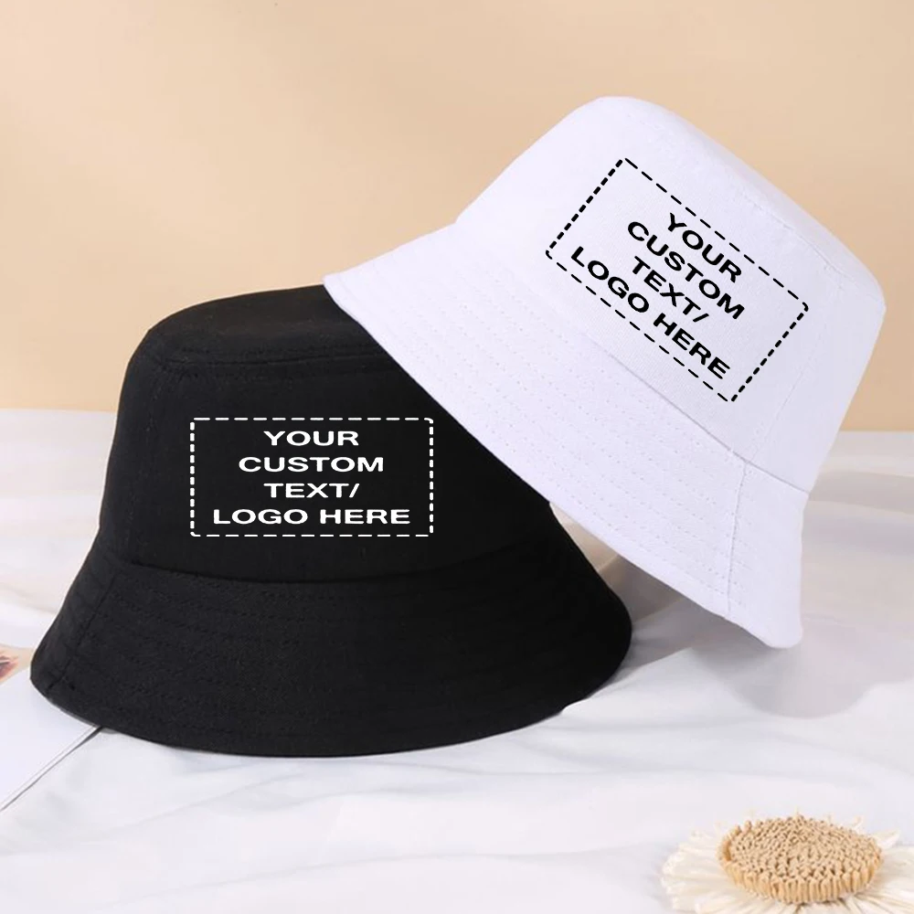 Personalisierter Fischerhut mit Bildmuster, Logo und Text, Bedrucktes Material, Komfortabel, Langlebig, Modisch, Kreativ, Trendiger Bucket Hat