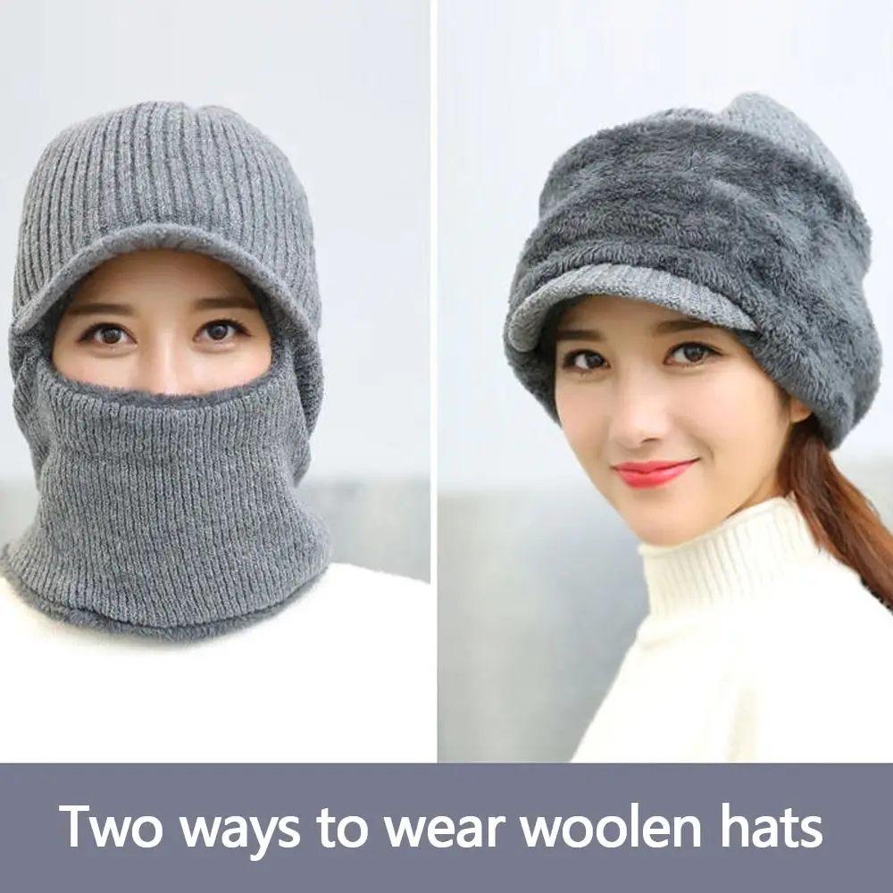 Cappello caldo invernale alla moda da equitazione all'aperto Berretto con collo ispessito Berretto di protezione per le orecchie antivento a prova di freddo