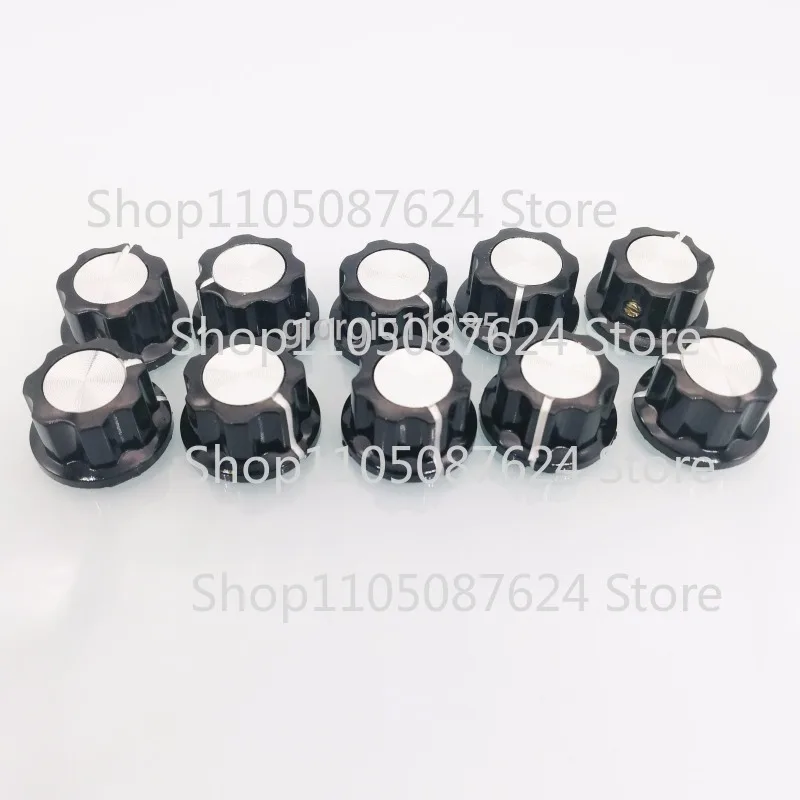 VV  10pcs Plastic Control Round Srew Type Pot Potentiometer Knob MF-A01