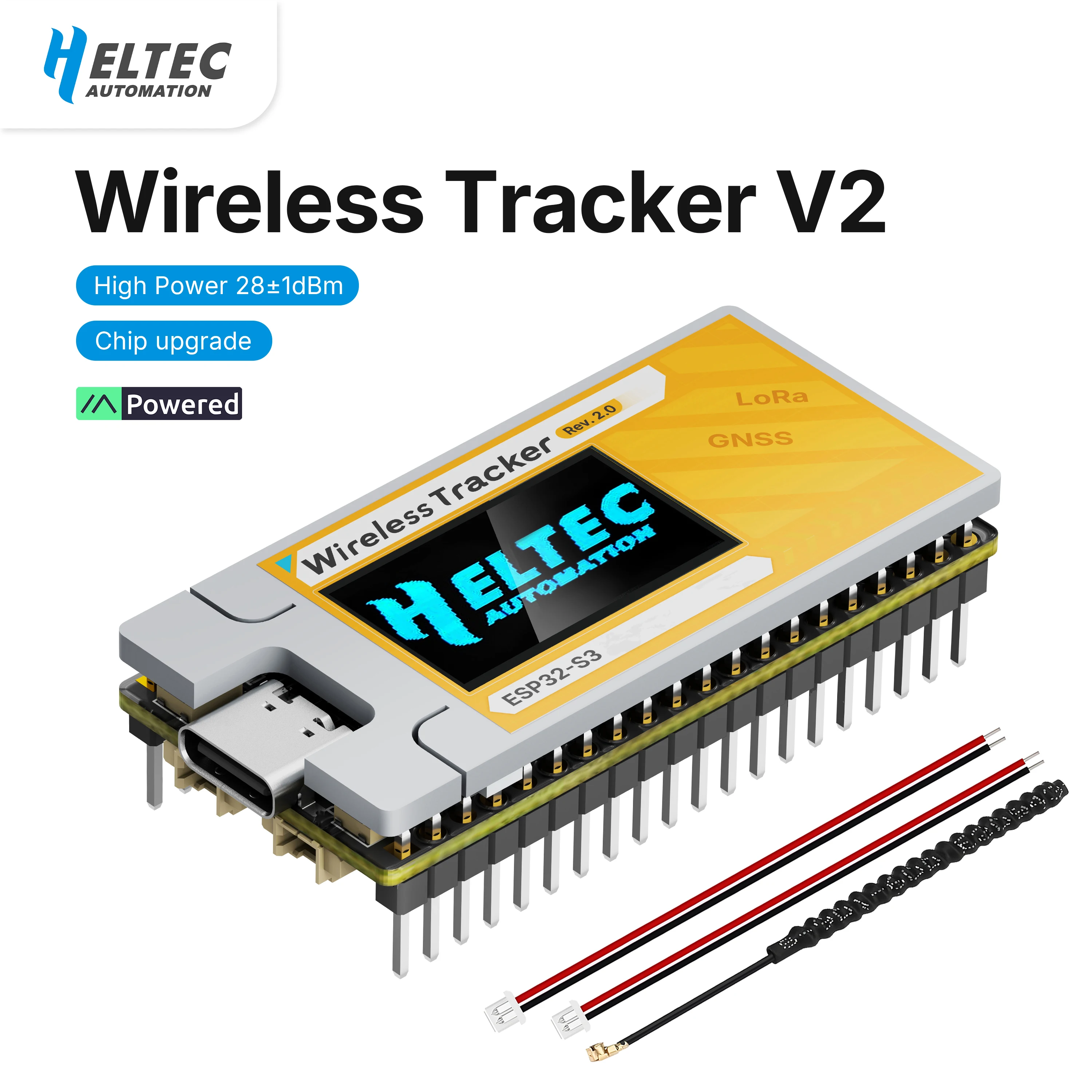 

Heltec V2 Wireless Tracker Meshtastic UC6580 GPS ESP32 SX1262 Personnel Positioning Asset Tracking WiFi LoRa BLE High Power 28dB