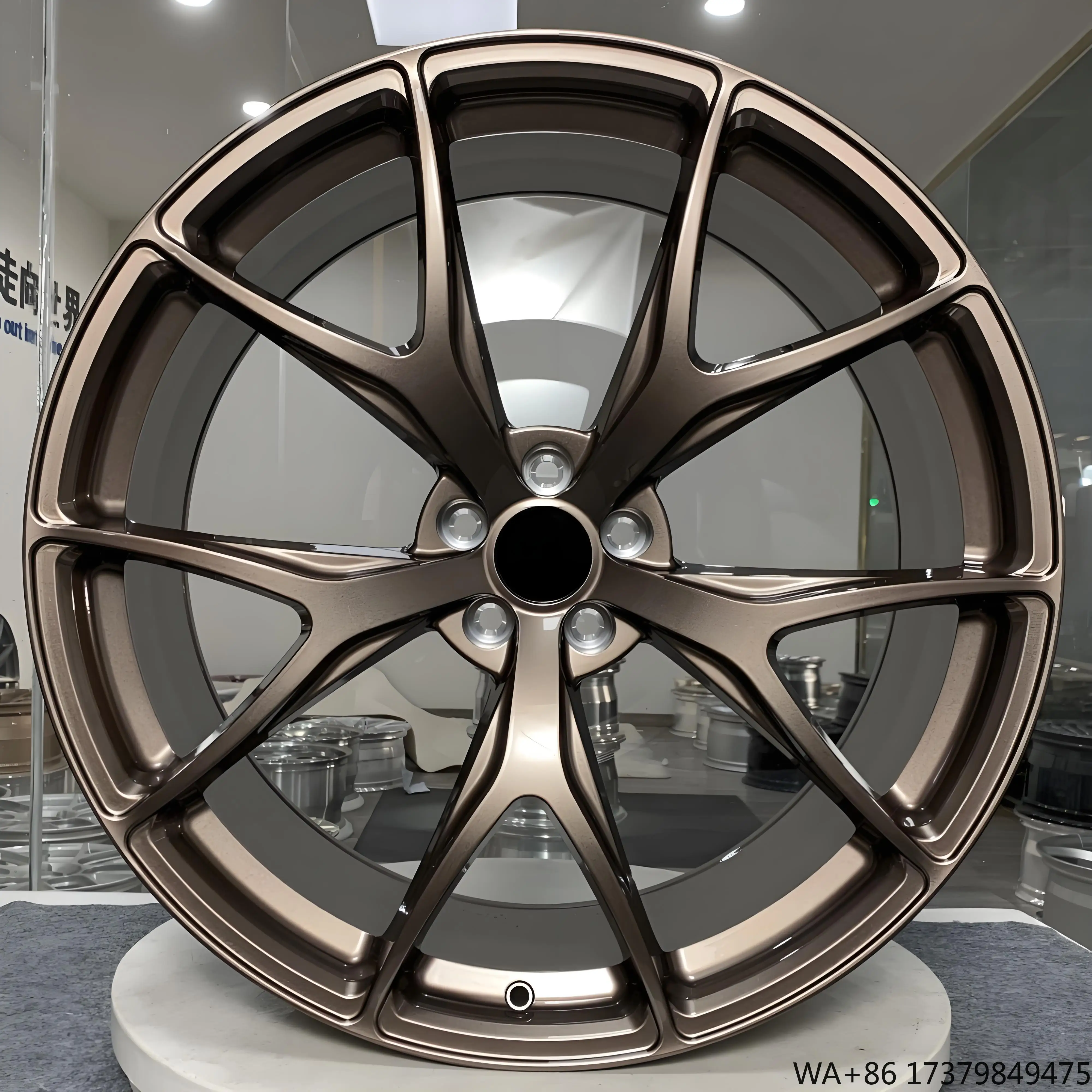 

High Quality Forged Bronze Wheels for Cars Sports Cars 5X120 5X165.1 5X114.3 5X130 Aluminium Alloy Gold Finish 35mm ET
