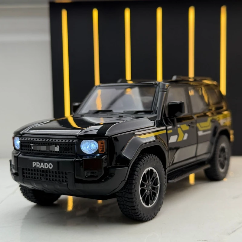 

1:24 Prado SUV Off-road Vehicle Toys Model Car Alloy Diecasts Model Vehicle with Sound Light Car for Boys Birthday Gift