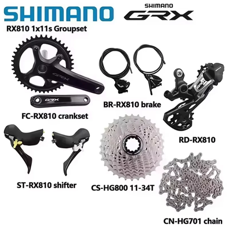 GRX クランクセット RX810 172.5 42t Shimano GRX RX810 RX812 1X11s Groupset 170mm 172.5mm 40/42T Crank