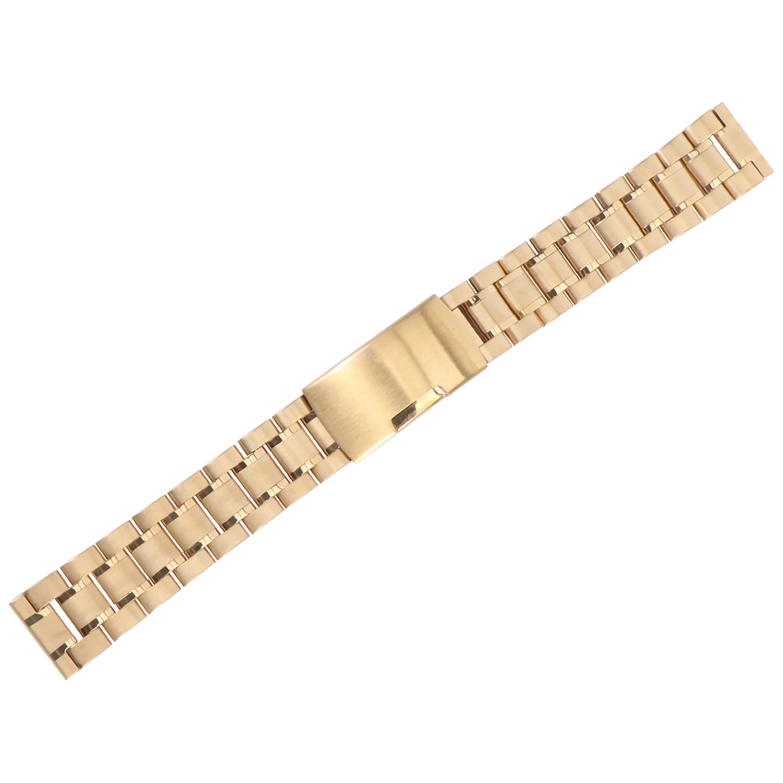 

18mm Stainless Steel Watch B 170mm Length 3 5mm Thickness Rose Gold Foldover Clasp Easy Release Straight End Strap Replacement