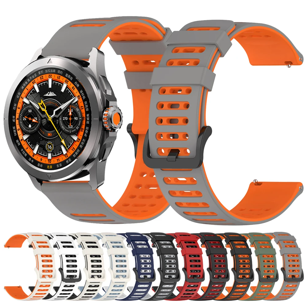 Correa de reloj de 22mm para Xiaomi Watch 2 Pro S4 sport S3 S2 S1 Active/Mi color 2 Smartwatch relojes pulsera de silicona transpirable