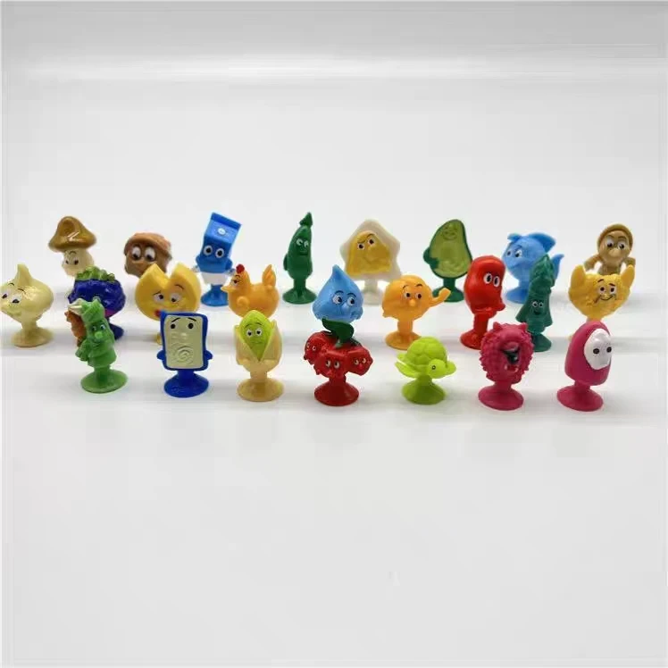 Stikeez Fruit Vegetable Monster Figures Doll Collection Ornaments Soft Plastic Mini Suction Cup Supermarket Blind Bag Gift Kids