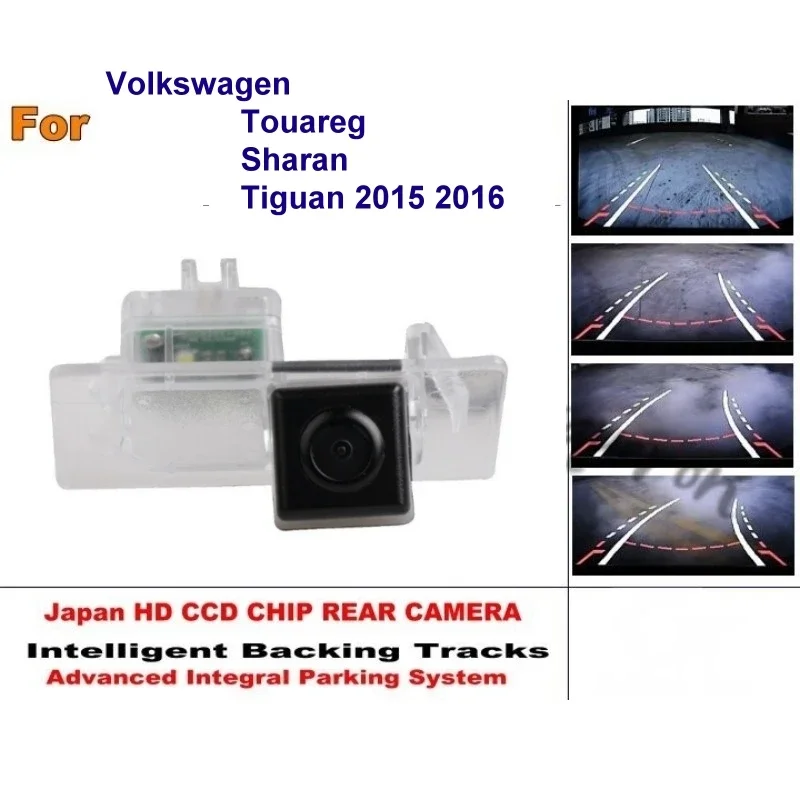 

For Volkswagen Touareg Sharan Tiguan Touran 2015 2016 Intelligent Parking Tracks CCD Backup Reverse Car Rear View Camera