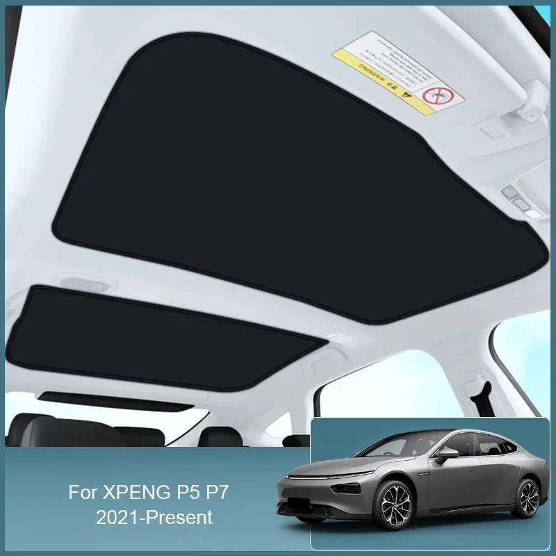 

For XPENG P5 P7 2021-2025 Car Ice Crystal Sunroof Sunshade Skylight Roof Heat Insulation Shading Auto Interior Accessories