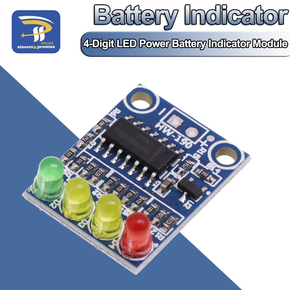 1/5/10PCS 4-Digit Battery Indicator LED Light XD-82B 12V Battery 4-Segment 4-Stage Bit Indicator Module Red Yellow Green