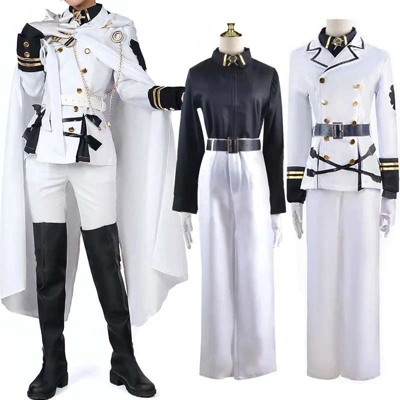 

asdh8@Hyakuya Mikaela Cosplay Costume Owari no Serafu Anime Seraph Of The End Halloween Vampire Cloak Full SetCOSda@