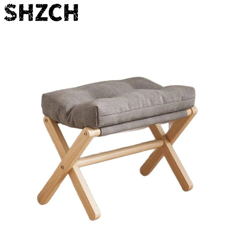 Foldable Office Nap Footrest Removable Washable Cushioned Stool for Under Desk Sofa Multi-Purpose