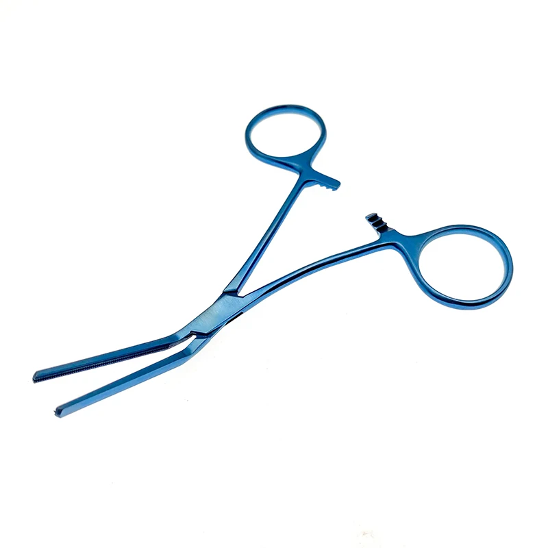 

Titanium 12.5cm Notched Vascular Clamp forceps Neurosurgical instrument double-eyelid tool