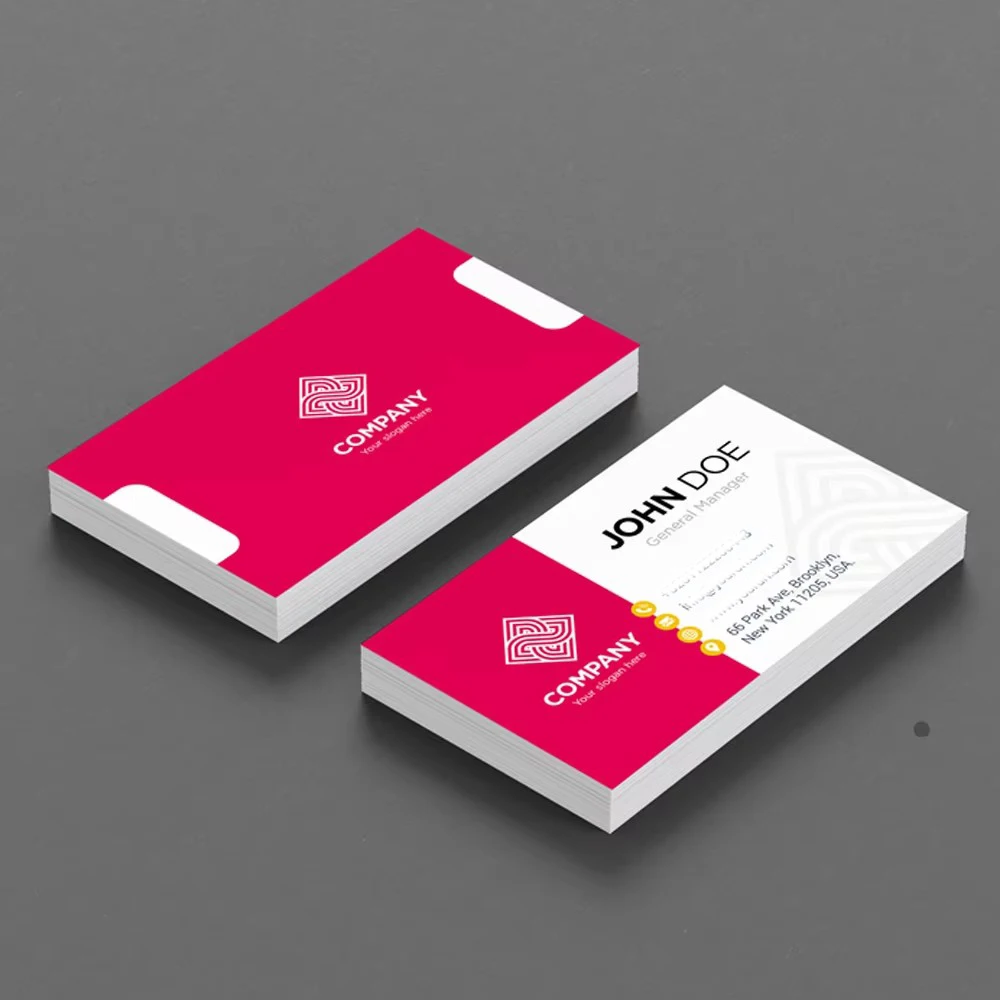 100 Stück Benutzerdefinierte Logo-Farbige Doppelseitige Kleine Visitenkarten Dankeskarten Geschenkkarten 300g Papier 9x5,4cm