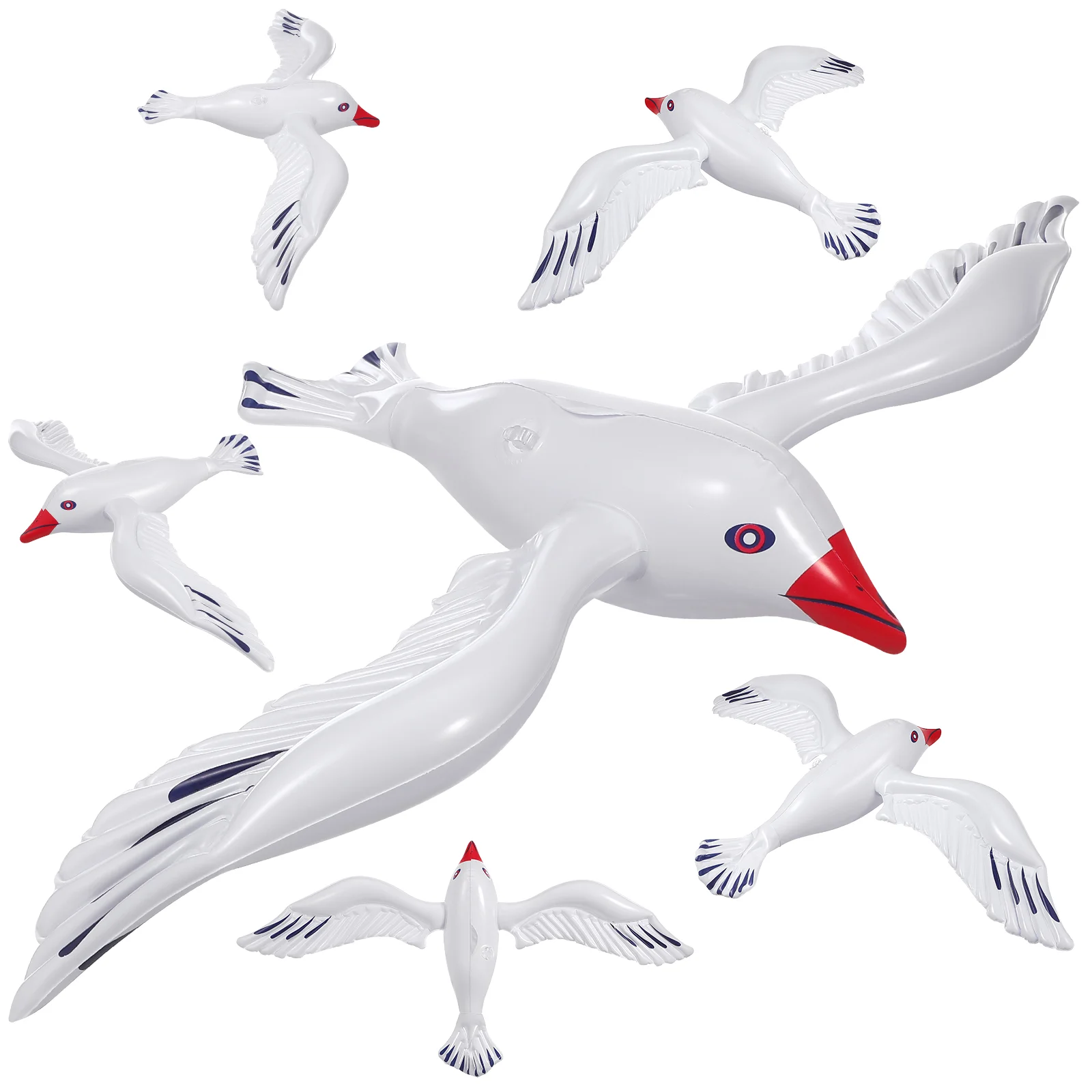 

6 Pcs Water Balloons Inflatable Seagulls Blowup Giant Beach Party Decorations Baby Shower Pool