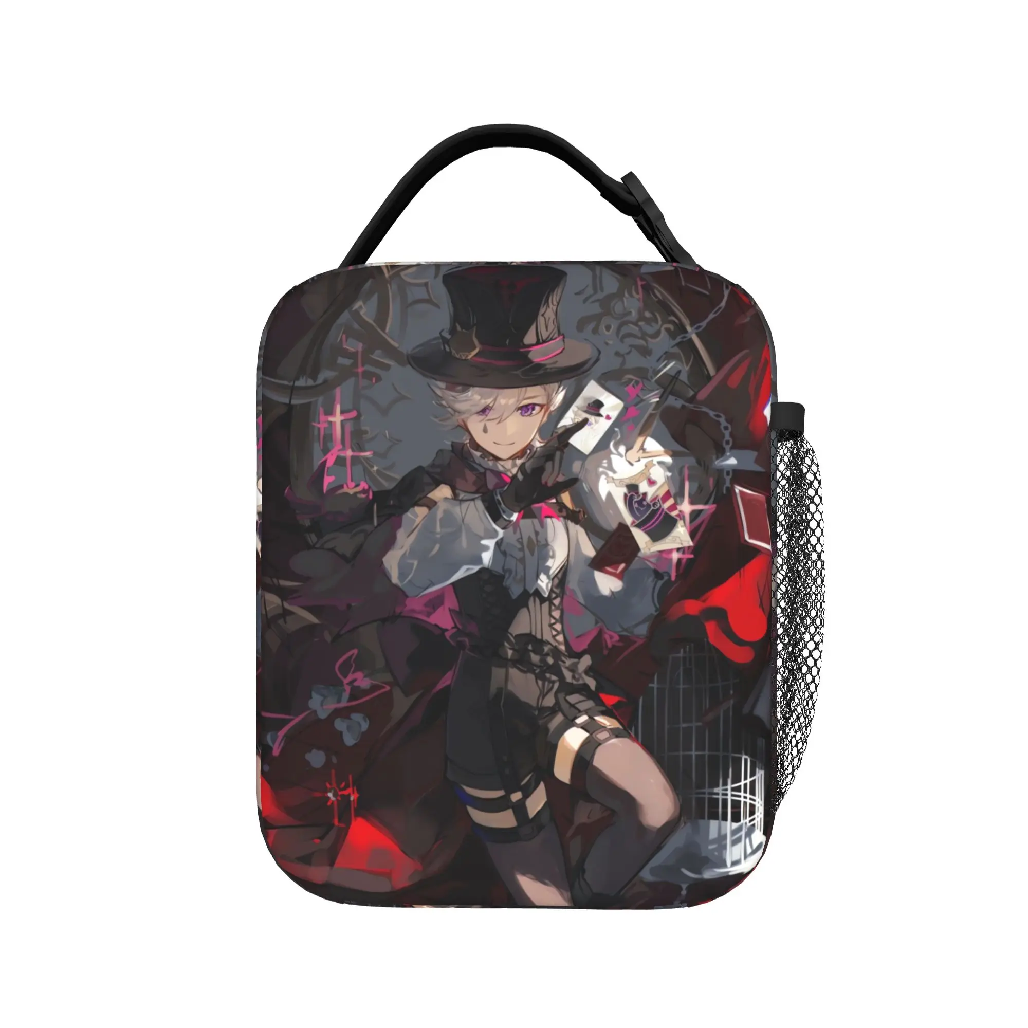 Genshin Impact Lunch Bag  Aesthetic Lunch Box For Women Travel Convenient Cooler Bag Oxford Graphic Design Tote Food Bags