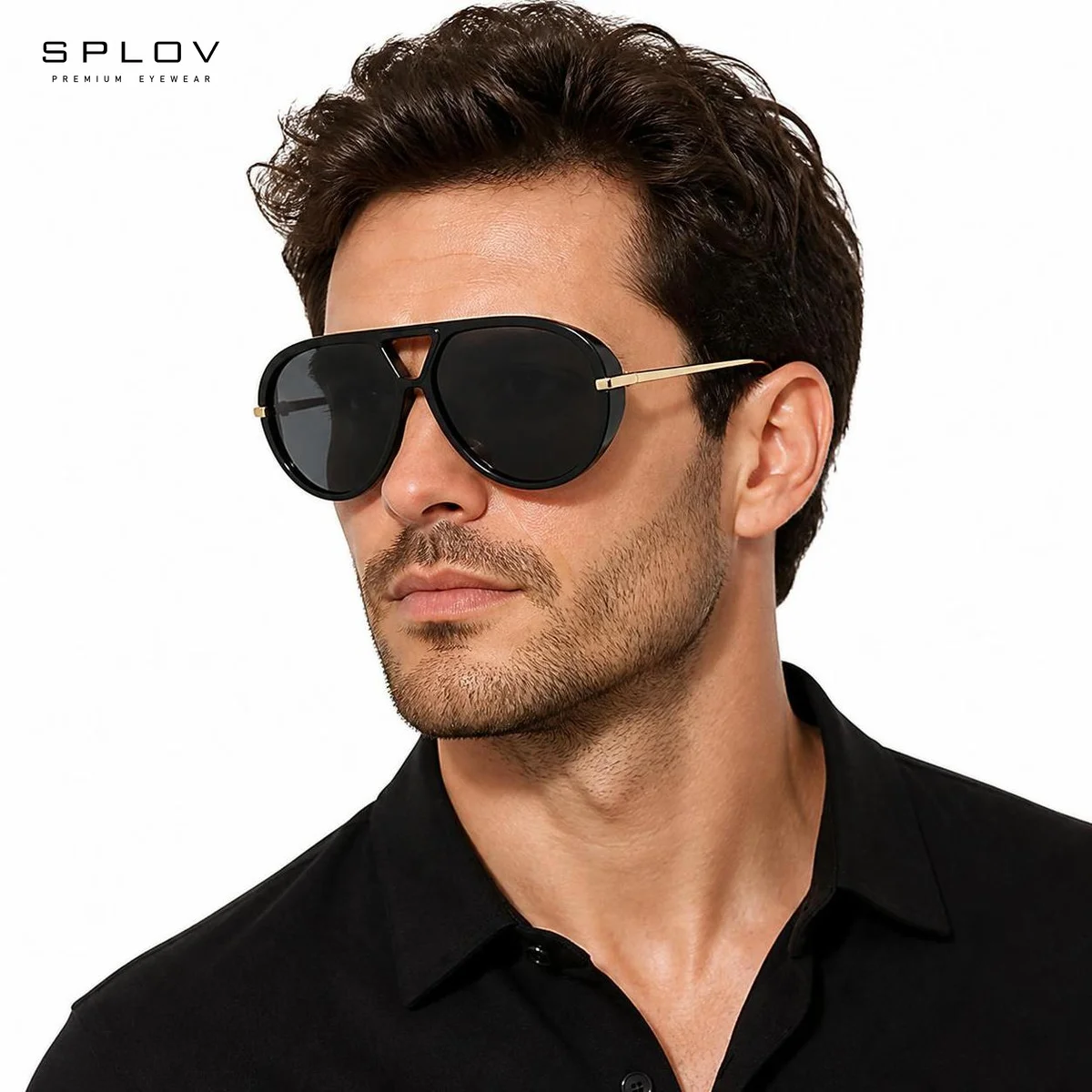 Double Bridge Aviator Metal Sunglasses Fashion Personality Design Lightweight Sun Glasses for Men Women Daily Outdoor Eyewear