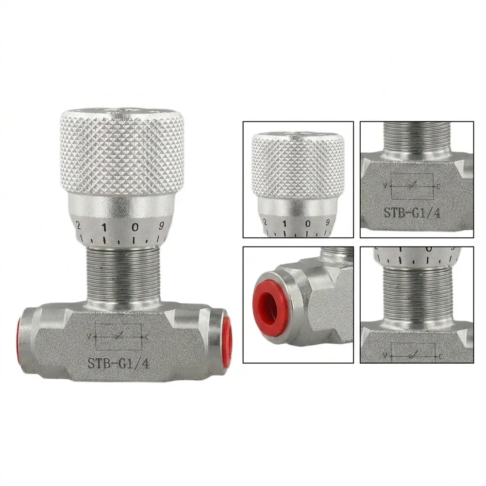 G1/4 Hydraulic Bidirectional Flow Control Valve for Compact Excavators For 0.8-2 Ton Adjustable Throttle Function