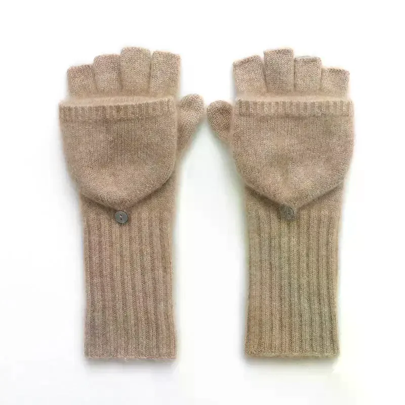 الكشمير القفاز الدافئة محبوك أصابع قفازات الوجه القفازات للرجال النساء طالب بنين بنات نصف اصبع قفازات رشاقته قفازات