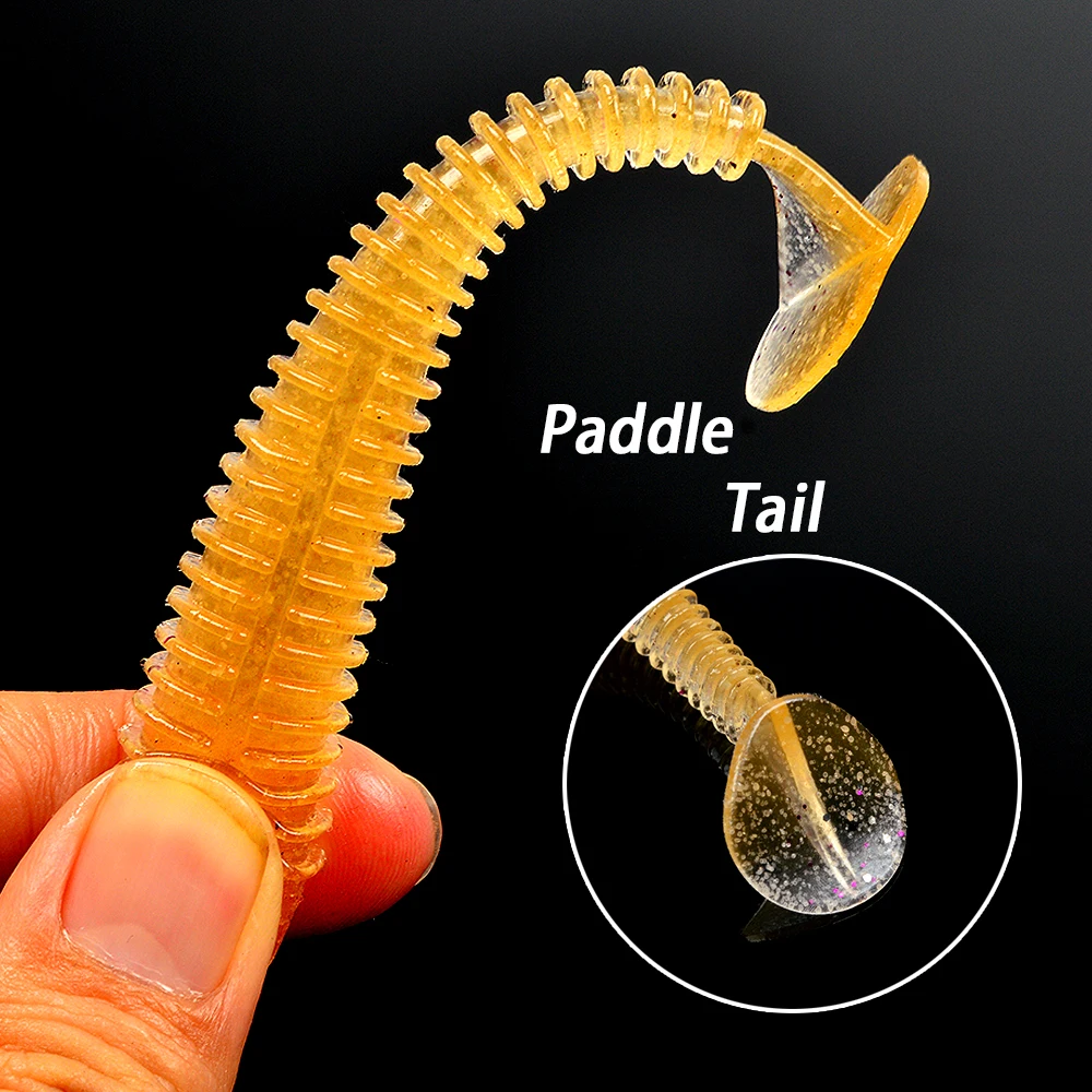 TOLU Señuelo Suave T-Tail de Silicona – Colores Variados para Pesca - imagen 2