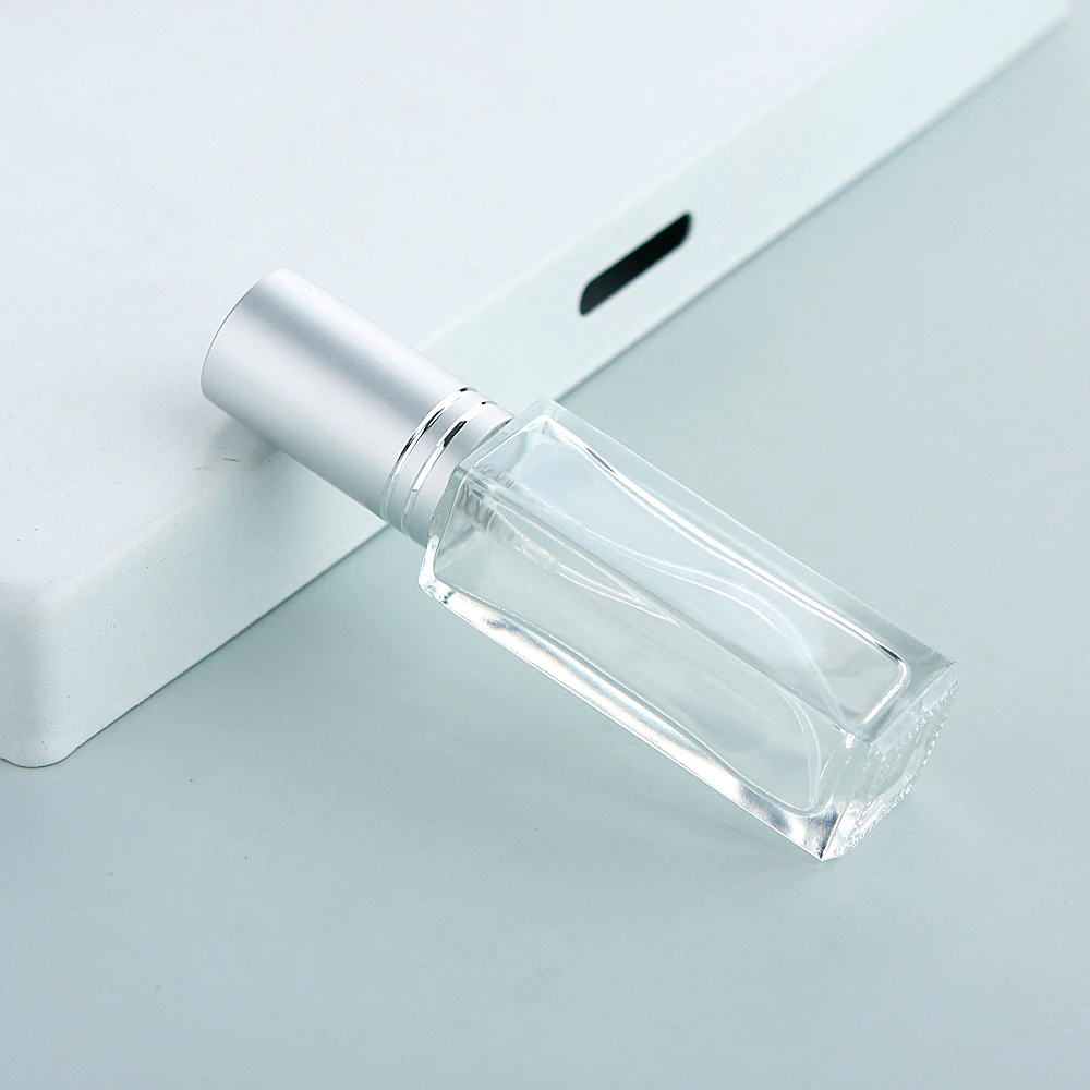 50 Stück/Lot 10ml Dickglas-Parfüm-Sprühflasche Hochwertige Nachfüllbare Quadratische Zerstäuber-Parfümflaschen – Detail 16