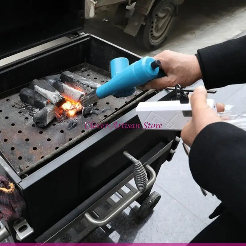 

E06B Вентилятор для барбекю с USB-кабелем 2 воздуховода Ручной пожарный сильфонный инструмент для приготовления пищи на открытом