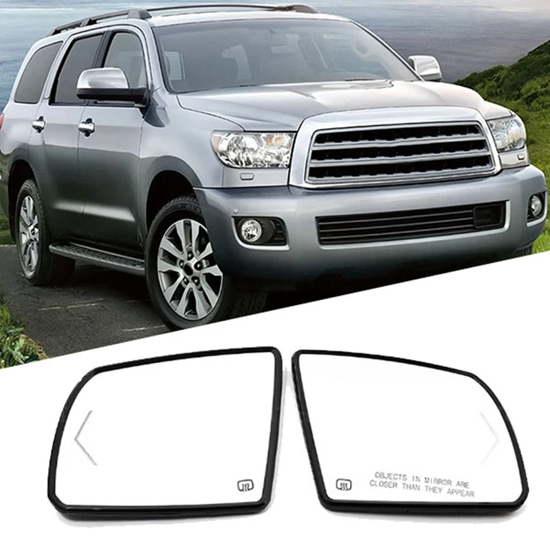 Rearview Mirror Glass Heated With Turn Signal Light Belt For Toyota  Sequoia 2007-2020 Car Accessories