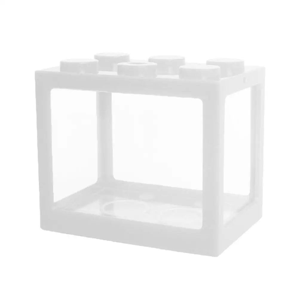 High-transparency Fish Tank Small Ecological Home Creative Blocks Fighting Transparent Fish Building Ornamental Tank Fish P8X6