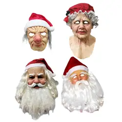 Christmas Latex Mask Lifelike Cosplay Props for Carnivals Party Birthday