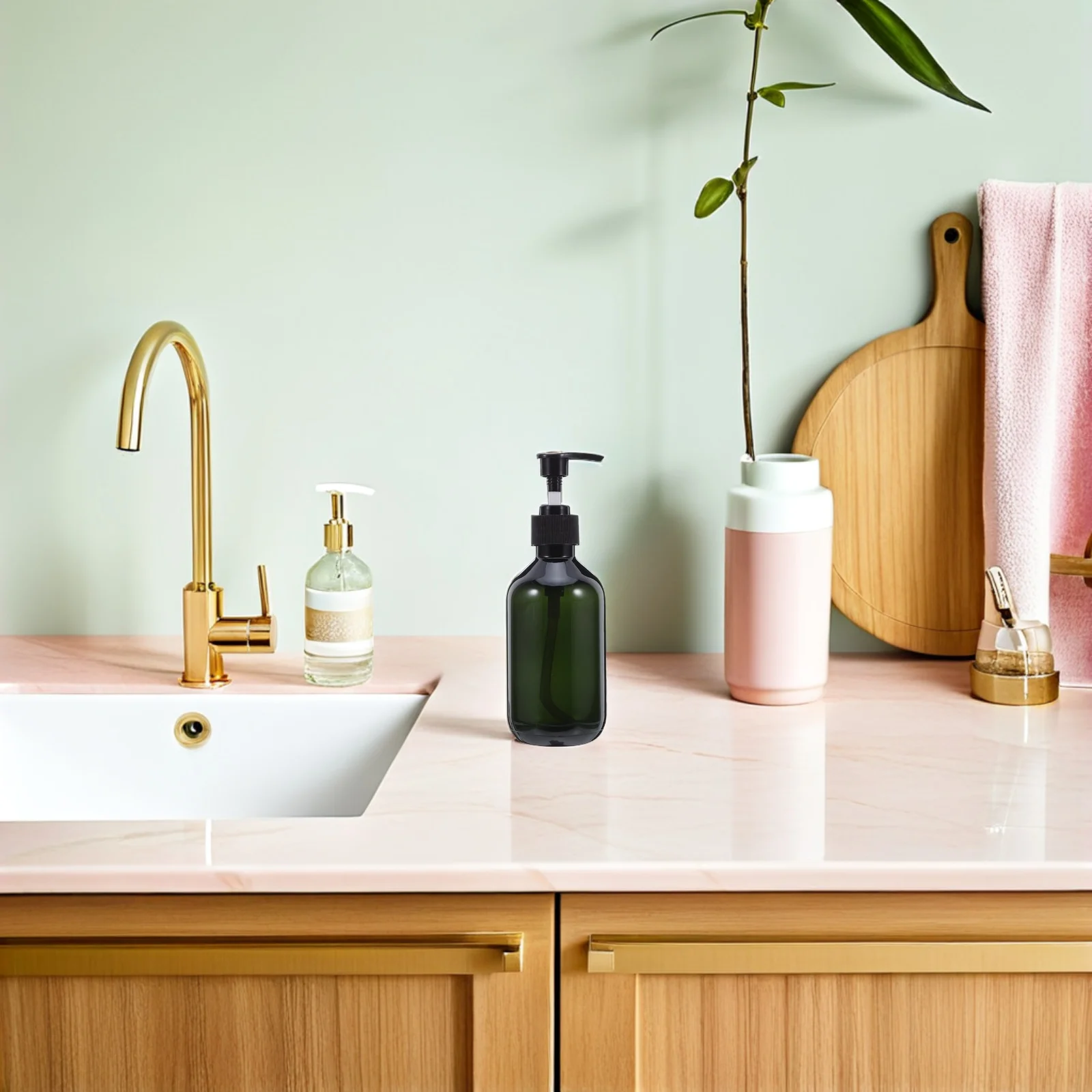 Botella de 300ml, dispensador de loción con bomba de plástico Industrial para jabón, champú, jabón de manos, botella recargable