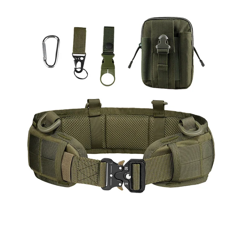 

Тактический поясной ремень Cobra Buckle с быстрым расстегиванием, система Molle, для охоты, тренировок CS, регулируемый нейлоновый универсальный ремень